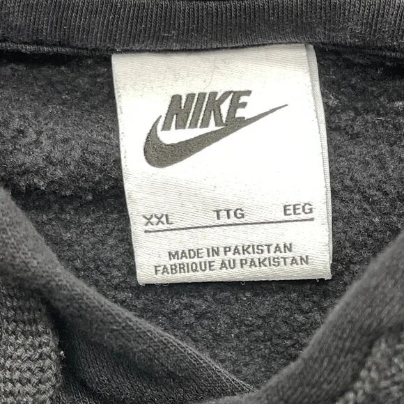 Nike Hoodie Sweatshirt Adult 2XL Black Pullover Swoosh Sportswear Athletic - Picture 1 of 11